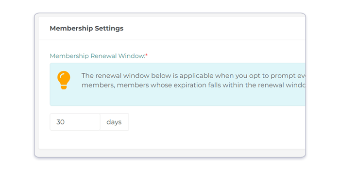 Event Reg renewal Window
