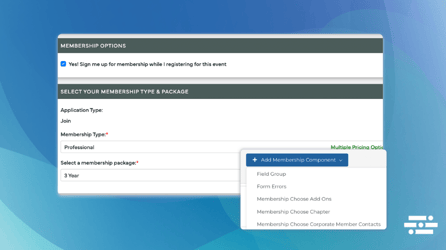 Embed Membership Components to Event Registration or Certification Forms