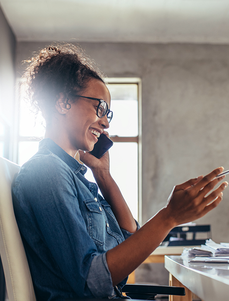 woman talking on the phone