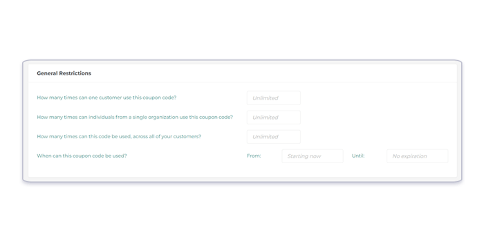 Restrict Coupon Codes to Orgs