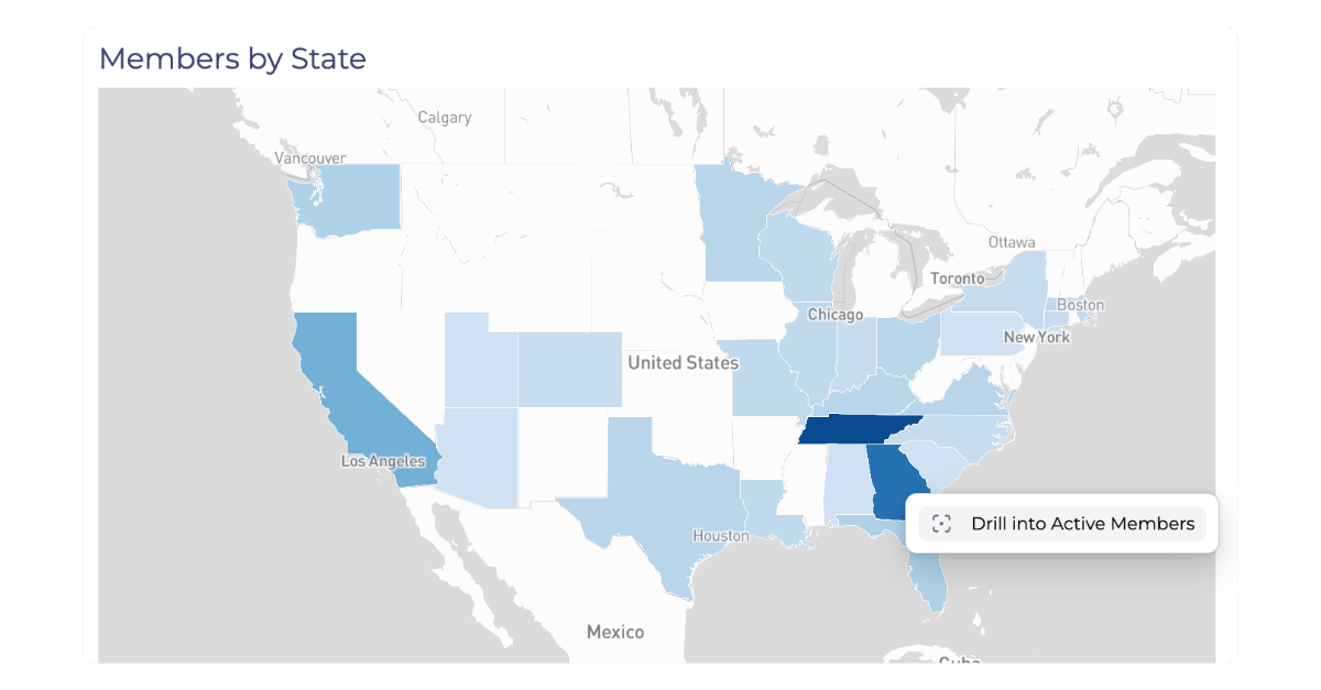 Rhythm Premium Dashboards + Reporting Report Drilldown