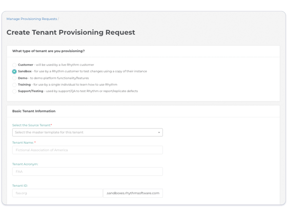 SandboxProvisioning