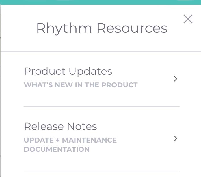 Rhythm Resources pop up