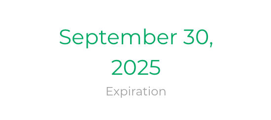 Member expiration date is September