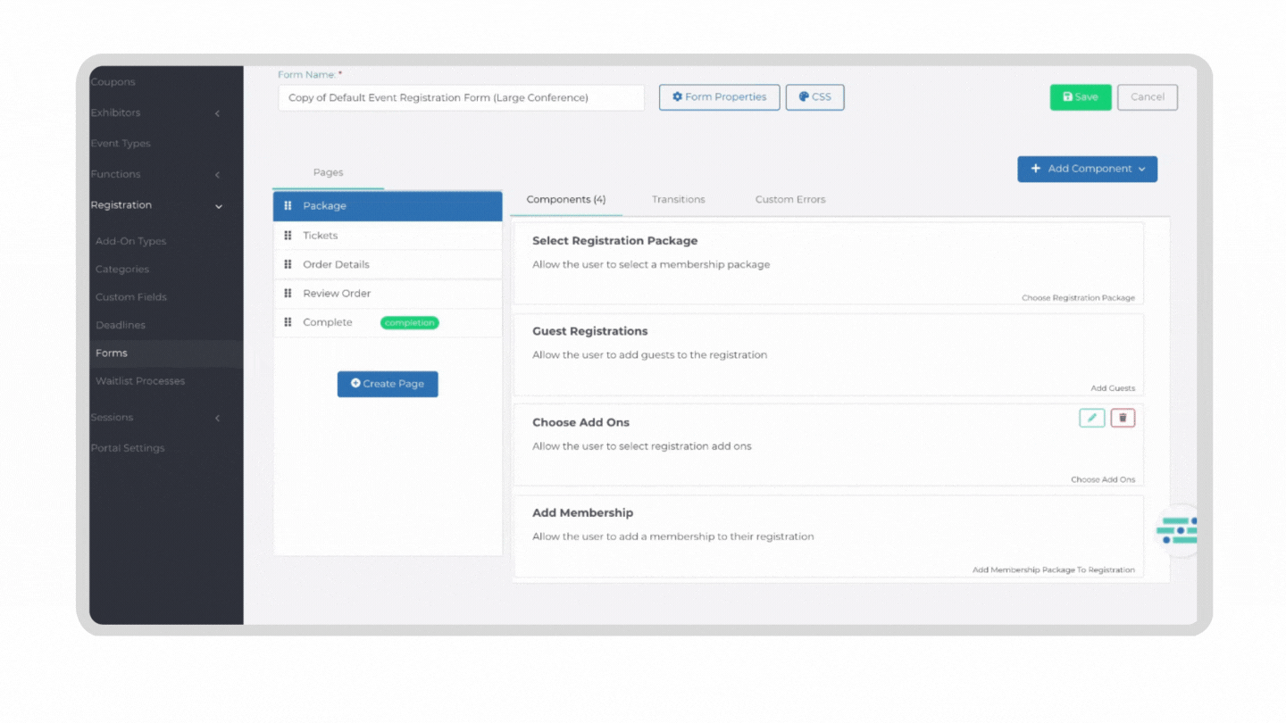 Transitions and Custom Errors