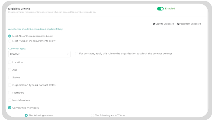 eligibility criteria
