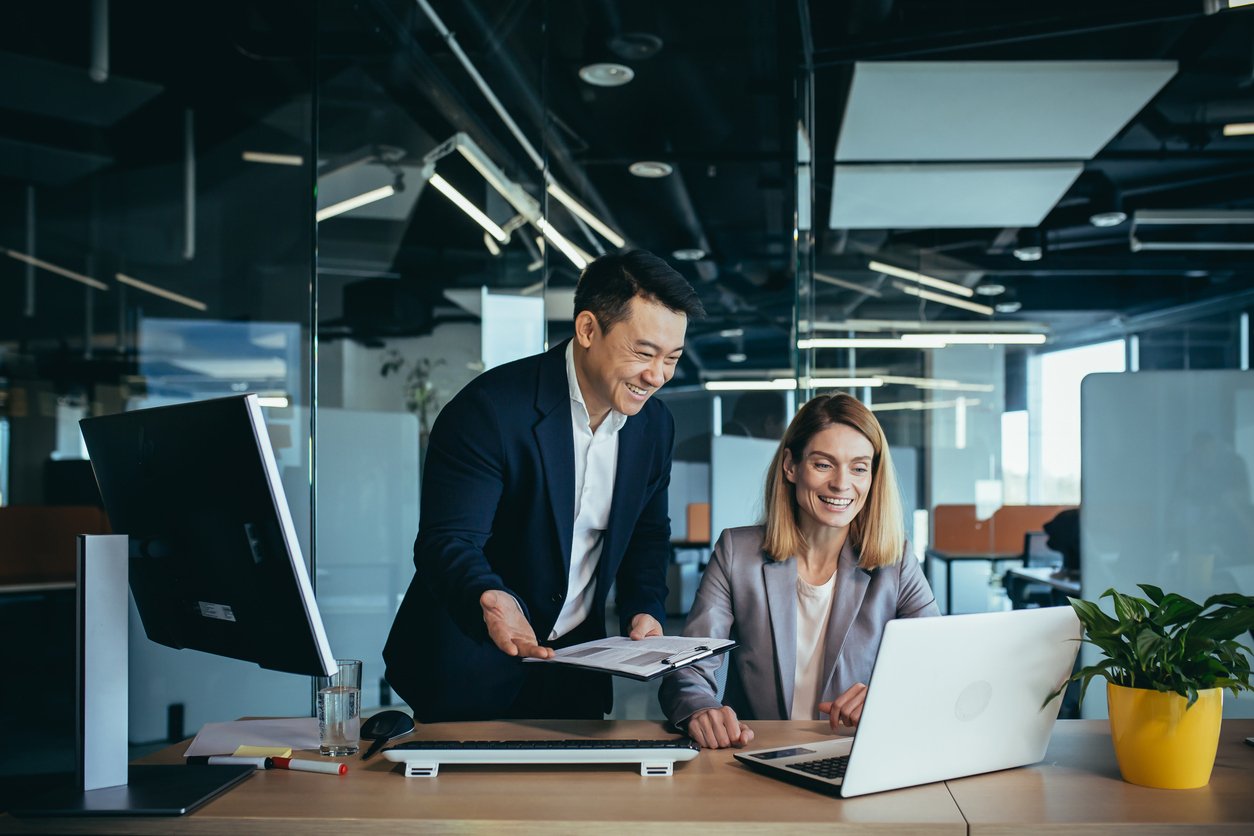 Technology Director explaining concept to co-worker