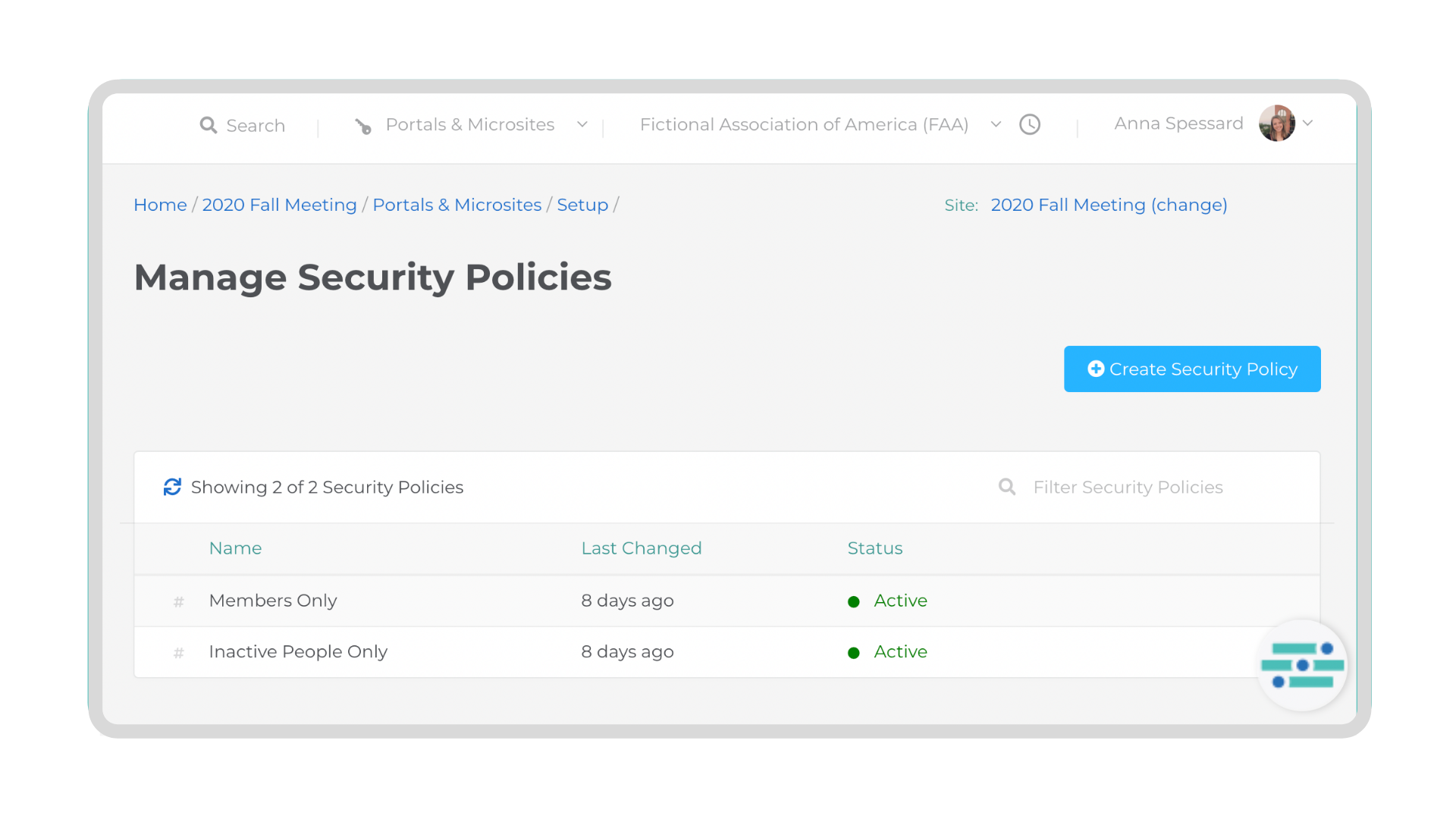 manage security policies