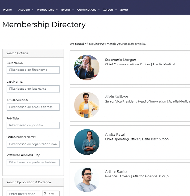 Membership directory