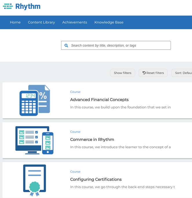  Rhythm Software Academy portal